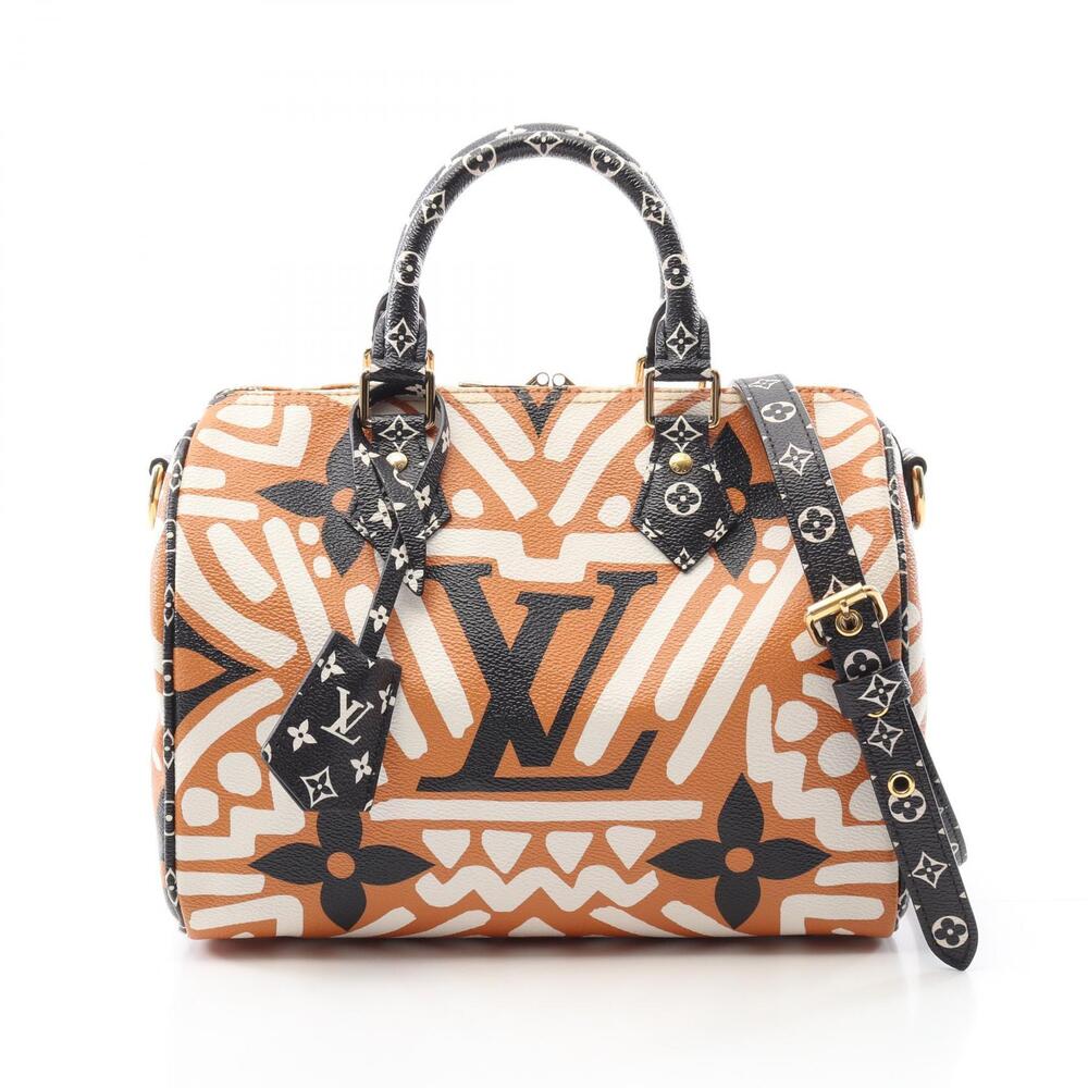 Louis Vuitton Speedy Bandouliere LV Crafty Giant Handbag Orange Multicolor
